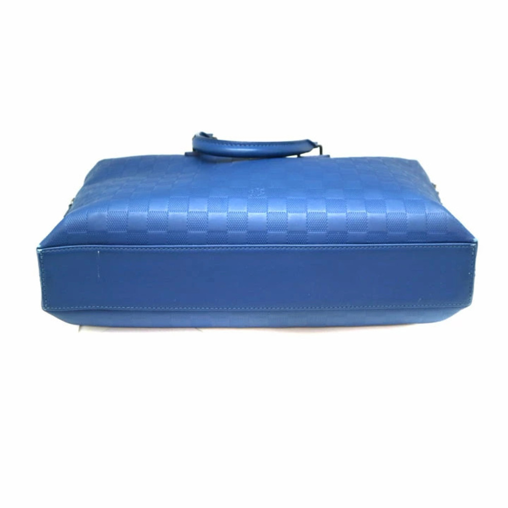 LOUIS VUITTON Porte Documents Jour Business Bag Damier Infini Black Blue - Picture 6 of 6